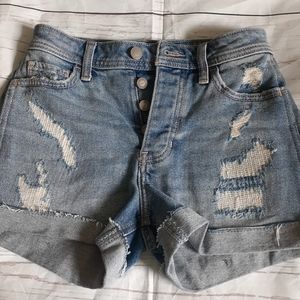 High rise boyfriend shorts